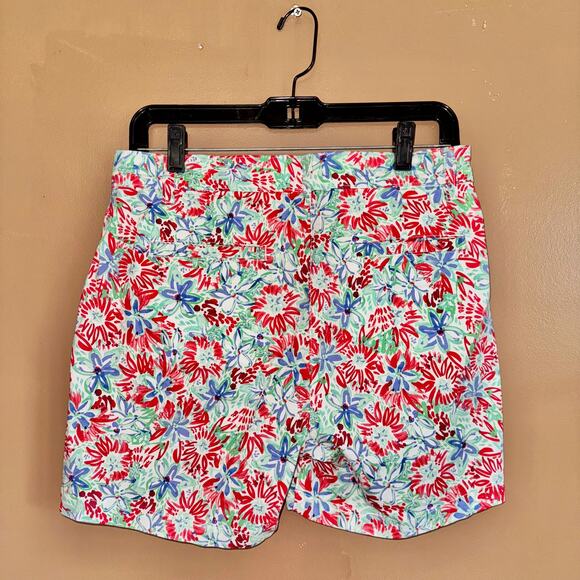 Stella Parker Collection Women's Floral Comfy Flat Front Shorts - Size 6 - Picture 6 of 7